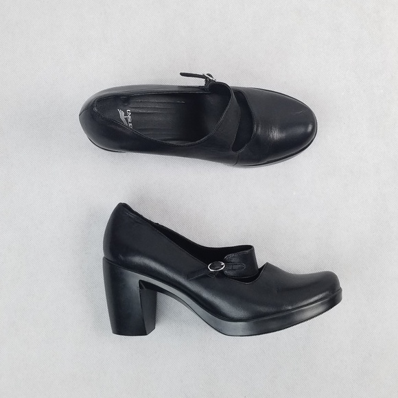 Dansko Shoes - DANSKO Classic Mary Jane Buckle Leather Heel Work